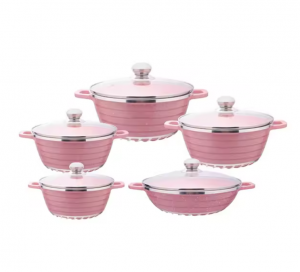 Frying Pan Set Cooking Pot Set Kitchen Cookware Kitchenware Metal Polish Layer OEM Aluminum Non Stick Cookware Set